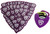 100 Pack Rockville PICK60P .60 MM Thin Guitar Pick, Perfect Grip + Holder Purple