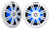 Kicker (2) Kicker 49KM604WL KM60 6.5" 50w Marine Boat Speakers White w/Blue LED KM604WL 