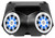 Kicker (2) Kicker 49KM604WL KM60 6.5" 50w Marine Boat Speakers White w/Blue LED KM604WL 