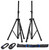 2) Rockville SPG108 10“ Passive 1200W PA Speakers 8 Ohm 2) Stands+2) Cables+Case