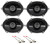 HIFONICS Front+Rear Hifonics Speaker Replacement Kit For 1994-1997 Ford Ranger 