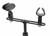  Rockville RKDS Dual Microphone Kick Drum/Guitar Amp Mic Stand w/Steel Round Base 