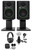 MACKIE 2 Mackie CR4.5BT 4.5" Studio Monitors+Tone Control+Mic+Headphones+Desktop Stands 