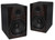 2) Rockville APM5D 8" 500W Dark Wood Powered Studio Monitors+Headphones+Mic+Pads
