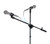 Rockville GIGSTAND DUAL Microphone Stand with 2 Mic Clips, Boom, Counter-Weight