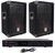 (2) Rockville RSG8 8" 300w PA Speakers+Technial Pro IA1000 Amplifier w/ USB+SD