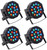 (4) Rockville RockPAR50 LED RGB Compact Par Can DJ/Club DMX Wash Lights