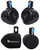 (2) Rockville RWB80B 8" Black 600 Watt Marine Wakeboard Tower Speakers+Covers