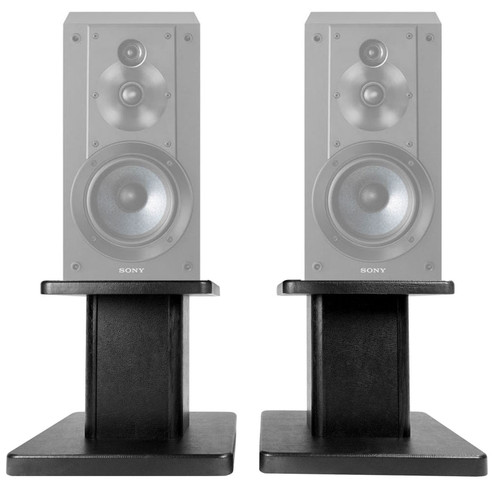 2) 8” Black Bookshelf Speaker Stands For Sony SSCS5 Bookshelf