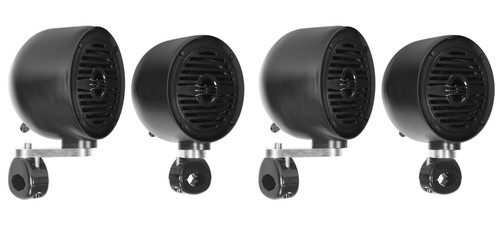 Rockville MS40B 4" 200 Watt Marine Boat Speakers - Pair Of Waterproof Compact Speakers