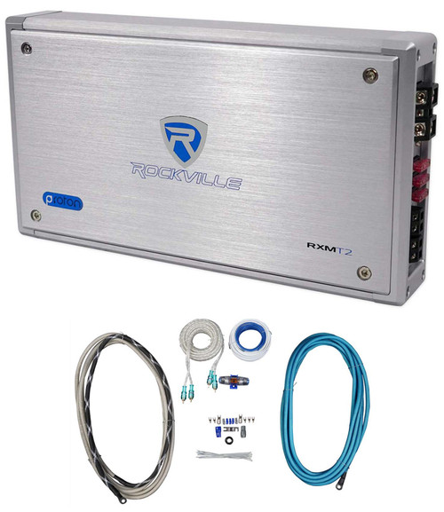 Rockville RXM-T2 Micro 2400w 2 Ch Marine/Boat Class D Amplifier 2x600W