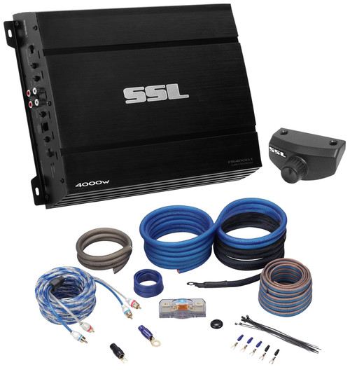 SSL SOUND STORM FR4000.1 4000 Watt Mono Car Amplifier Class D+Amp Kit ...