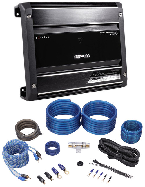 Kenwood eXcelon X5001 500 Watt Mono Class D Car Stereo Amplifier+Amp