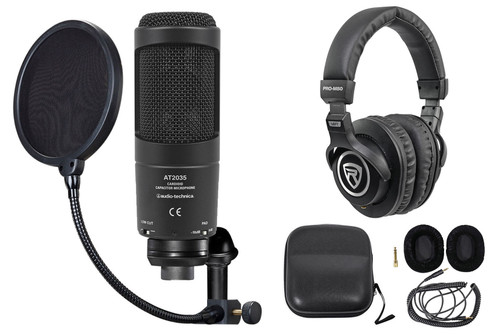 Amazon.com: Audio Technica AT2035 W/Shock Mount , Pop Filter