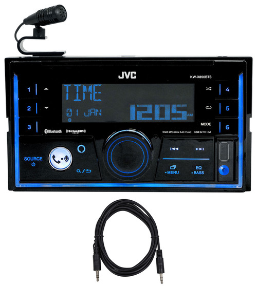 JVC KW-X850BTS 2-Din Car Stereo Receiver Bluetooth/USB/XM Ready/Alexa+AUX  Cable