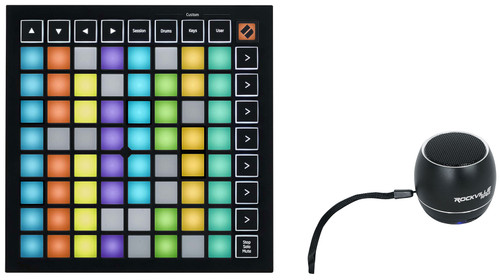 Novation Launchpad Mini MK3 64-Pad MIDI Controller Bundle – For Ableton Live/Logic, With Mic, Cable, & Software