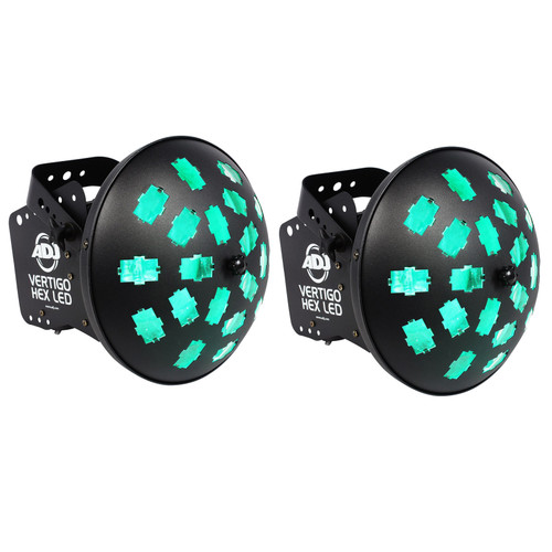 2) American DJ VERTIGO HEX LED 12 Watt 6-Color Dance Floor