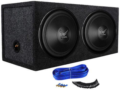 VISONIK サブウーファー 12インチ×2発tp-23x1257 VISONIK ヴィソニック スピーカー ボックス レア tp-23x1257