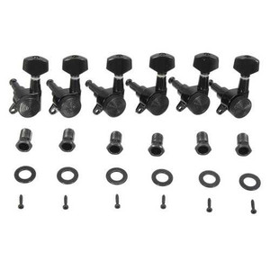 6pcs Locking Guitar Tuners Tuning Keys Pegs Bass Machine Heads Black C122-1181600