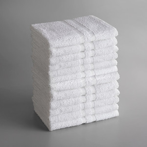 Lavex Lodging Standard 22″ x 44″ Cotton/Poly Bath Towel 6 lb. – 12/Pack