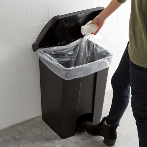 12 Gallon Black Rectangular Step-On Trash Can 12 Gallon Black Rectangular Step-On Trash Can