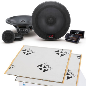 Alpine R-S65C.2 + Free Sound Deadening 100W RMS 6.5" R-Series Component 2-Way Speakers + NVX SDSK2