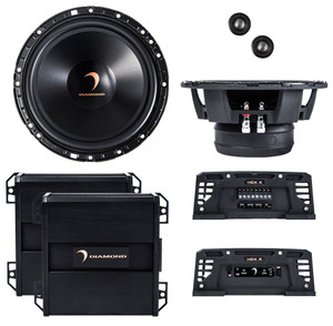 Diamond Audio H65A HEX Series 6.5" 2-Way Component Speaker System with Included Crossover Networks