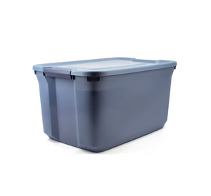 Tuff Store 98L Latching Plastic Storage Blue Tote/Box - Stackable & Nesting - 18.75" X 28.53" X 14.74" (6/CASE)-A2ZHOME Tuff Store 98L Latching Plastic Storage Blue Tote/Box - Stackable & Nesting - 18.75" X 28.53" X 14.74" (6/CASE)-A2ZHOME