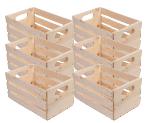 Adwood Manufacturing Ltd Solid Pine Wood Crate - 16 inch, 9.5" x 15" x 9.5" (6/CASE)-A2ZHOME Adwood Manufacturing Ltd Solid Pine Wood Crate - 16 inch, 9.5" x 15" x 9.5" (6/CASE)-A2ZHOME