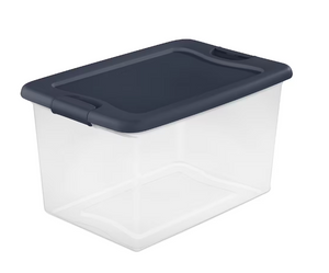 Sterilite 60L Storage Box with Latching Lid in Ink Blue - 16" x 23.75" x 13.5" (6/CASE)-A2ZHOME Sterilite 60L Storage Box with Latching Lid in Ink Blue - 16" x 23.75" x 13.5" (6/CASE)-A2ZHOME