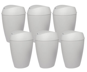 Umbra Twirla Can 9L Grey 10.25x14.5x8.75" (6/CASE) - Stylish and Compact Waste Bin-A2ZHOME Umbra Twirla Can 9L Grey 10.25x14.5x8.75" (6/CASE) - Stylish and Compact Waste Bin-A2ZHOME