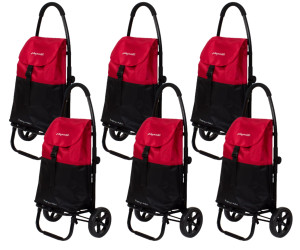 Playmarket Go Two Compact Shopping Trolley - Cherry/Black (6/CASE) - 15"x7"x22"-A2ZHOME Playmarket Go Two Compact Shopping Trolley - Cherry/Black (6/CASE) - 15"x7"x22"-A2ZHOME