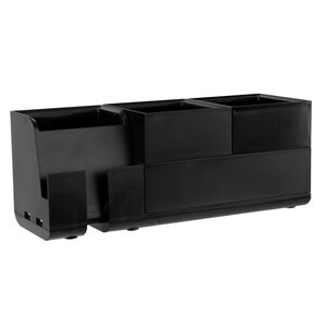Bostitch Konnect Stackable Desk Organizer, 4-Piece - 11"x5"x5", Black-A2ZHOME Bostitch Konnect Stackable Desk Organizer, 4-Piece - 11"x5"x5", Black-A2ZHOME