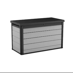 Keter Denali 34.9 cu.ft. 200 Gal Weather Resistant Resin Patio/Outdoor Storage Lockable Deck Box/Bench-A2ZHOME Keter Denali 34.9 cu.ft. 200 Gal Weather Resistant Resin Patio/Outdoor Storage Lockable Deck Box/Bench-A2ZHOME
