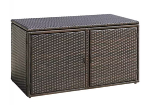 Costway 88 Gallon Garden Patio Rattan Storage Container Box in Brown - Stylish Outdoor Storage Solution-A2ZHOME Costway 88 Gallon Garden Patio Rattan Storage Container Box in Brown - Stylish Outdoor Storage Solution-A2ZHOME