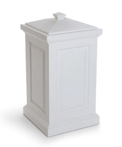 Mayne Berkshire 6 cu. ft. Outdoor Storage Bin - White, All-Weather Patio Deck Box-A2ZHOME Mayne Berkshire 6 cu. ft. Outdoor Storage Bin - White, All-Weather Patio Deck Box-A2ZHOME
