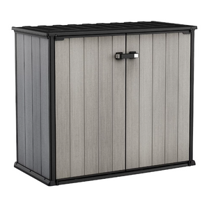 Keter Patio Store 35 cu. ft. Horizontal Resin Outdoor Storage Shed - Weather Resistant Garden Shed-A2ZHOME