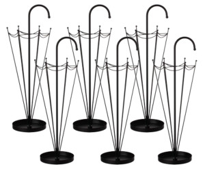 Vintiquewise Black Umbrella Shaped Creative Umbrella Holder Stand - Indoor and Outdoor Use - 22" x 22" x 30" (6/CASE)-A2ZHOME