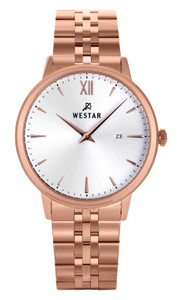 Westar Profile Stainless Steel White Dial Quartz 50215ppn601 Men's Watch