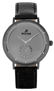 Westar Profile Leather Strap Grey Dial Quartz 50246ggn106 Men's Watch