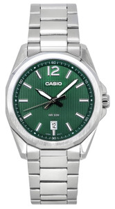 Casio Standard Analog Stainless Steel Green Dial Quartz Mtp-e725d-3a Men's Watch