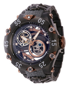 Invicta Reserve Venom Cobra Silicone Strap Gunmetal And Brown Dial Automatic Diver's 43917 200m Men's Watch