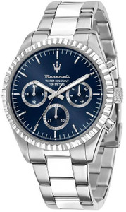 Maserati Competizione Stainless Steel Blue Multifunction Dial Quartz R8853100022 100m Men's Watch - R8853100022-