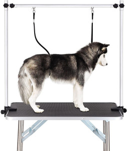 A2ZHOME Professional Dog Pet Grooming Table Large Adjustable Heavy Duty Portable w/Arm & Noose & Mesh Tray