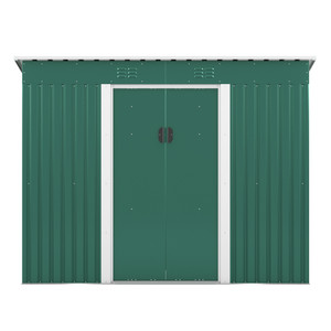 A2ZHOME 4.2'x9.1' Outdoor Storage Shed: Compact and Durable Storage Solution in Green