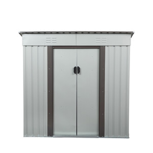 A2ZHOME 4 x 6 Ft Outdoor Storage Shed: Compact, Secure, and Stylish Metal Shed for Your Patio