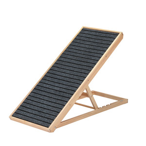 A2ZHOME 39" Long Wooden Pet Ramp: Folding Dog Cat Ramp with Height Adjustment and Non-Slip