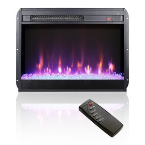 A2ZHOME 23-Inch Electric Fireplace Insert, Ultra-Thin Heater with Crystal & Realistic Flame, Remote Control with Timer, Overheating Protection, and Sidelight A2ZHOME 23-Inch Electric Fireplace Insert, Ultra-Thin Heater with Crystal & Realistic Flame, Remote Control with Timer, Overheating Protection, and Sidelight