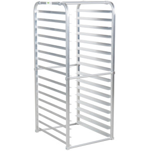 a2zhospo 16 Pan Aluminum End Load Sheet / Bun Pan Rack for Reach-Ins - Assembled