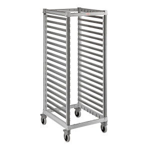 a2zhospo GN 2/1 Full Size 36-Pan Trolley Rack with Casters - Unassembled
